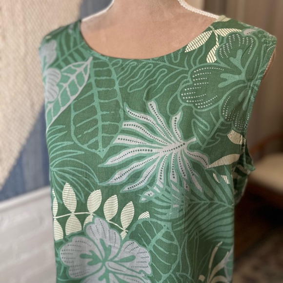 Hawaii Makai Beach Vintage Hawaii Lightweight Green Leaf Tank Top - Picture 4 of 8